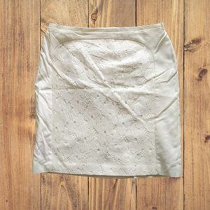 👗Worthington White LACE Straight Skirt (Size: 14P)